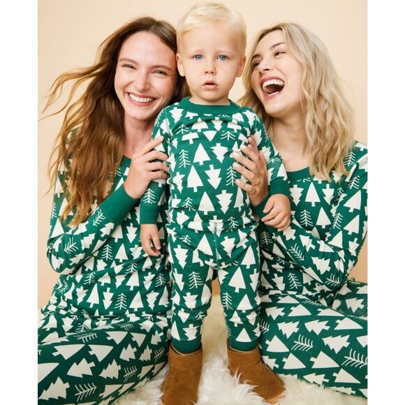 Hanna Andersson Other - Hanna Andersson Pajama Set Womens Sz Large Organic Holiday Christmas Trees